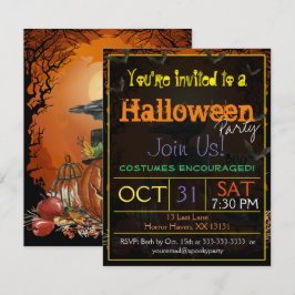 Einladung von Raven Halloween-Party