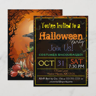 Einladung von Raven Halloween-Party