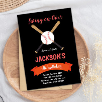 Einladung von Red Baseball zum Geburtstag