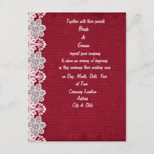 Einladung von Red Lace Wedding