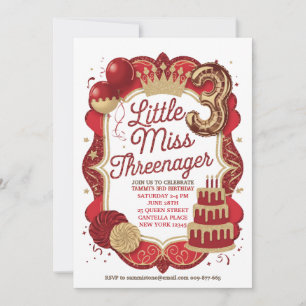 Einladung von Red Little Miss Threenager