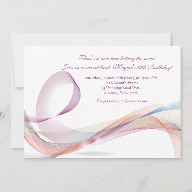 Einladung von Ribbons Geburtstagsparty (Vorderseite)