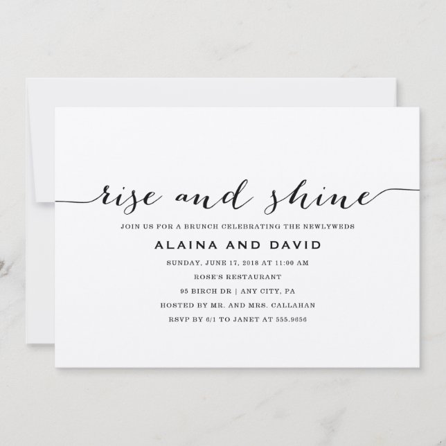 Einladung von "Rise and Shine Brunch" - Kraft (Vorderseite)