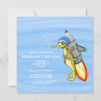 Einladung von Rocket Seepferd zum Geburtstag
