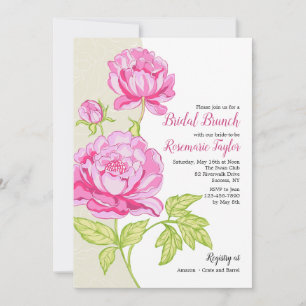 Einladung von Rosa Peonies