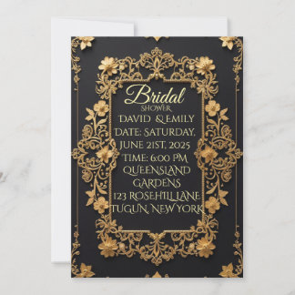 Einladung von Royal Black and Gold zur Hochzeit