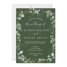 Einladung von Sage Green und White Simple Wedding