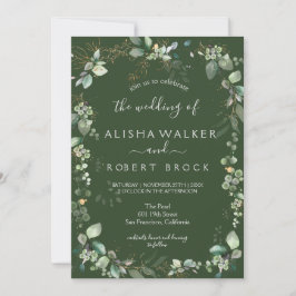 Einladung von Sage Green und White Simple Wedding