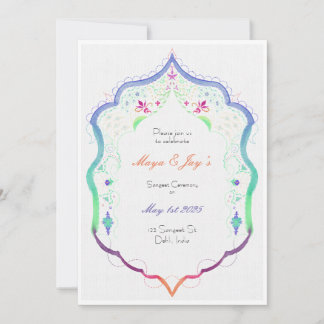 Einladung von Sangeet Indian Sikh zur Hochzeitsfei