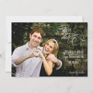 Einladung von Save the Date Foto geblüht