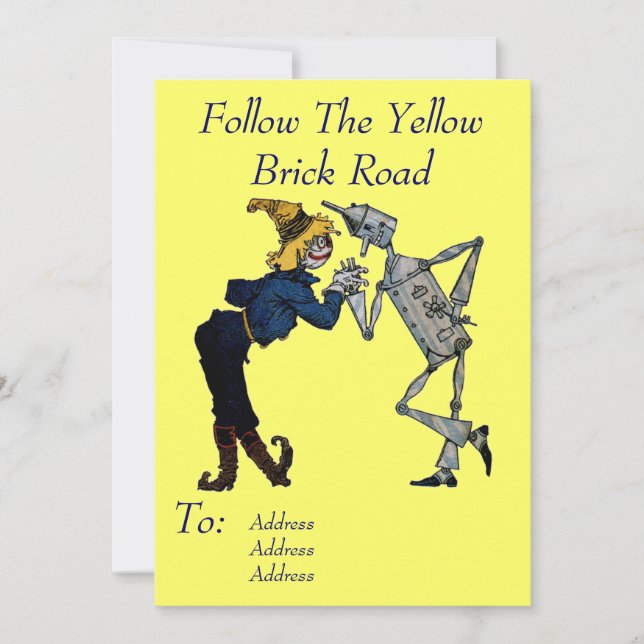 Einladung von Scarecrow und Tin Man (Vorderseite)