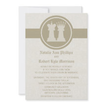 Einladung von Schach King und Königin zur Hochzeit