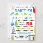 Einladung von Science Birthday | Wissenschaftliche<br><div class="desc">Science Birthday Invitation Science Invite Alle Designs sind © Nichts PANDA LLC</div>