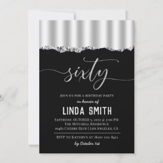 Einladung von sechzig Diamond zum Geburtstag