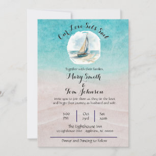 Einladung von Set Sail Hochzeit