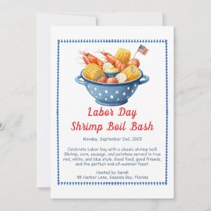 Einladung von Shrimps zum Arbeitstag - Patriotisch