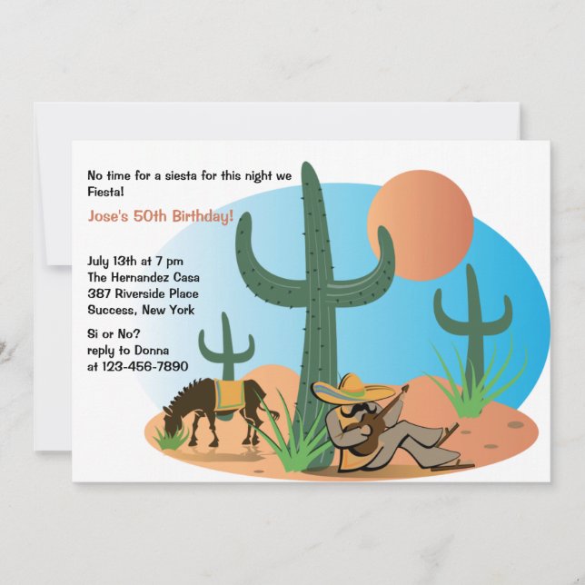 Einladung von Siesta (Vorderseite)