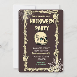 Einladung von Skull Halloween-Party