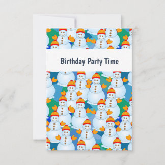 Einladung von Snowmen zum Geburtstag