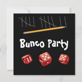 Einladung von Spiel und Bunco Würfel