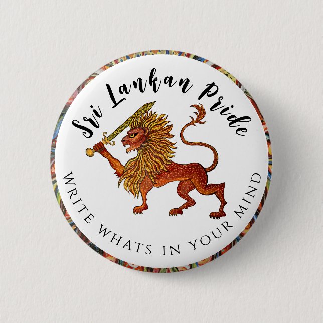 Einladung von Sri Lanka Button (Vorderseite)