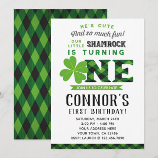 Einladung von St Patrick zum ersten Geburtstag