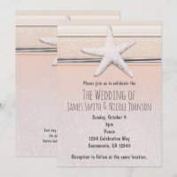 Einladung von Starfish Peaches & Cream Beach Hochz