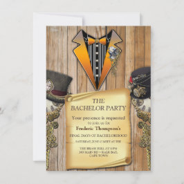Einladung von Steampunk & Gold Chains Bachelor