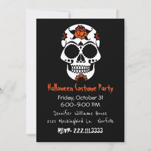 Einladung von Sugar Skull-Halloween-Partys