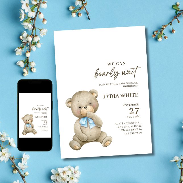 Einladung von Teddy Bear Baby Shower kann frühzeit (Von Creator hochgeladen)