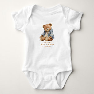 Einladung von Teddy Bear Baby Shower kann frühzeit Baby Strampler