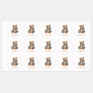 Einladung von Teddy Bear Baby Shower kann frühzeit Etiketten