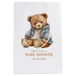 Einladung von Teddy Bear Baby Shower kann frühzeit Mittlere Geschenktüte