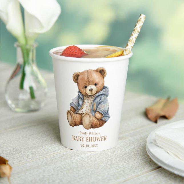 Einladung von Teddy Bear Baby Shower kann frühzeit Pappbecher (In Situ)