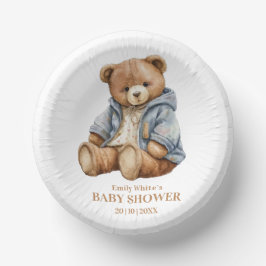 Einladung von Teddy Bear Baby Shower kann frühzeit Pappteller