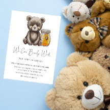 Einladung von Teddy Bearly Wait Baby Shower