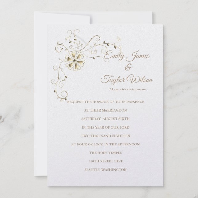 Einladung von Temple Wedding (Vorderseite)