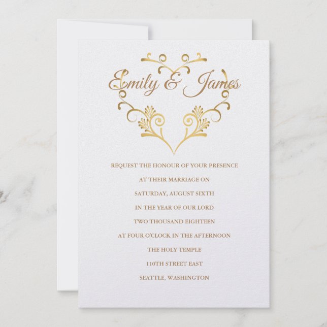 Einladung von Temple Wedding (Vorderseite)