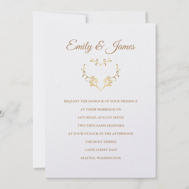 Einladung von Temple Wedding (Vorderseite)