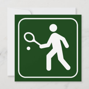 Einladung von Tennis-Symbolen