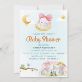 Einladung von Tieren Babydusche
