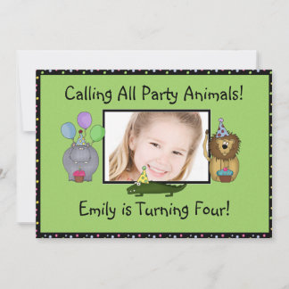 Einladung von Tieren zur Geburtstagspartei