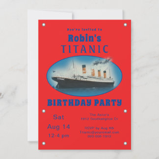 Einladung von Titanic Red Birthday