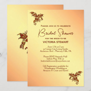 Einladung von Titian Dragon Fantasy Bridal Shower