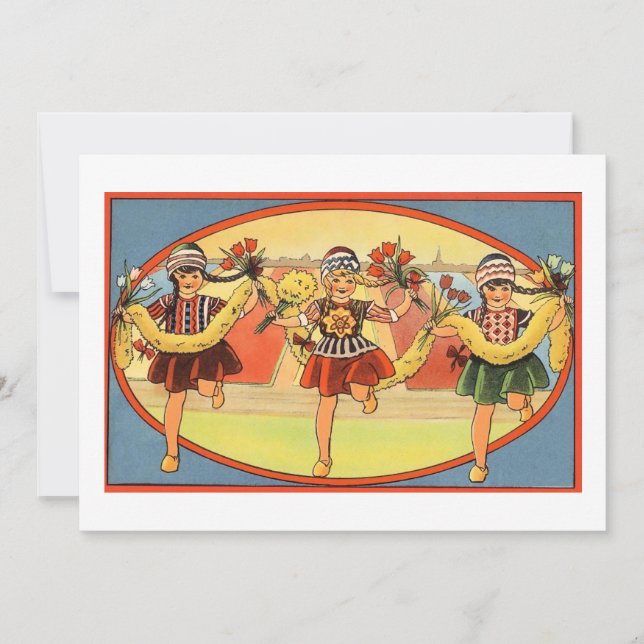 Einladung von Tulip und Holzschuhen (Vorderseite)