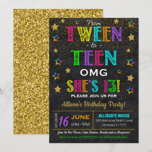 Einladung von Tween to Teen Birthday