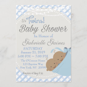 Einladung von Twin Boys African American Baby Show