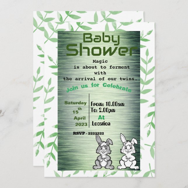 Einladung von Twins (Vorne/Hinten)