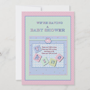 Einladung von Twins Baby Shower