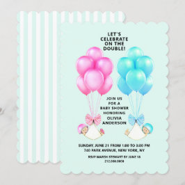 Einladung von Twins Baby Shower